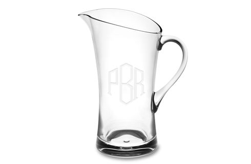 Monogrammed DuraClear® Pitcher, Triple Initial
